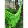 hamac XL traditionnel vert en coton du Nicaragua vue de coté