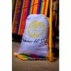 vue du sac de rangement des hamacs de Colombie avec un métier à tisser derrière