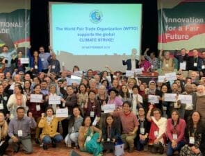 la communauté des entreprise de commerce équitable WFTO après une réunion; photo pour l'article " nos hamacs issus du commerce "équitable