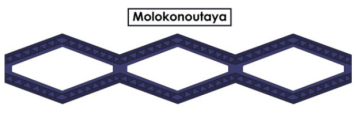 dessin en bleu de Molokonoutaya signifie la coquille du morrocoy