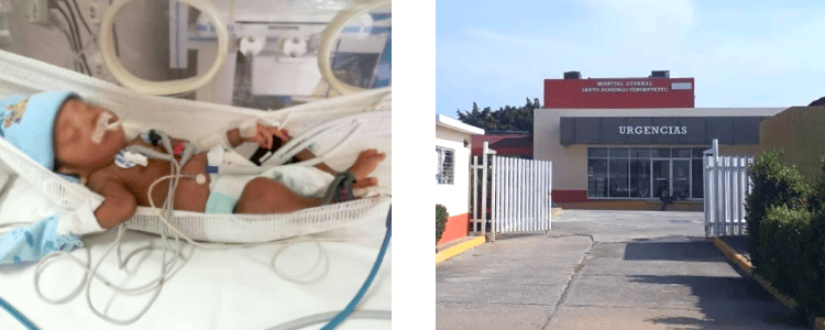 mini hamac pour bébé prématuré à l'Hôpital Général de Santo Domingo Tehuantepec, au Mexique