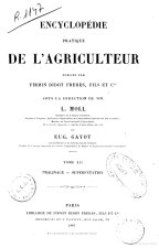 ENCYCLOPEDIE DE L AGRICULTURE