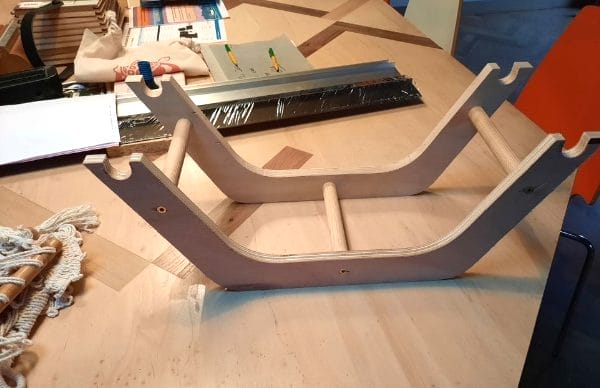 Prototype support à bois du hamac pour chat